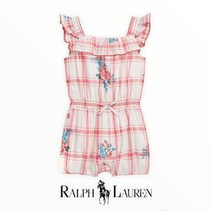 POLO RALPH LAUREN | Plaid & Floral Cotton Dobby Romper